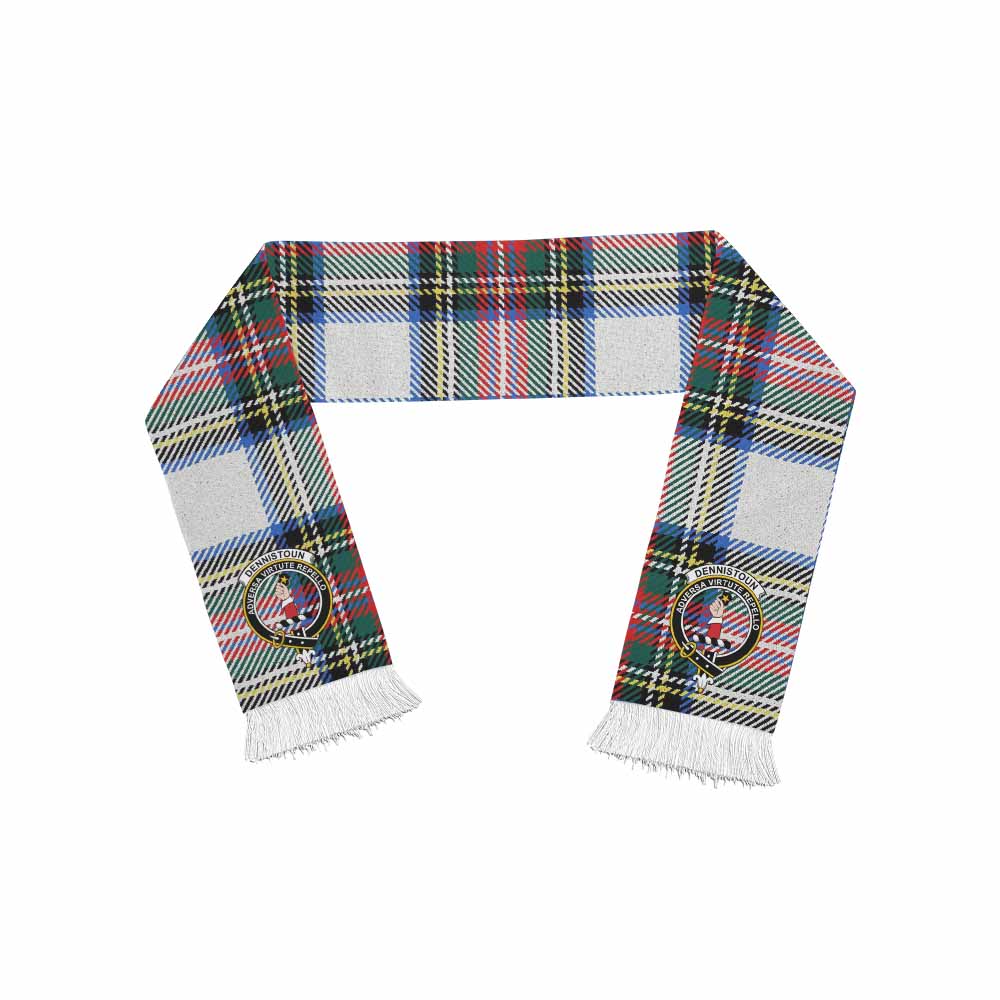 Dennistoun Tartan Ruffneck Scarf with Family Crest One Size 67.7*6.7 inches - Tartan Vibes Clothing