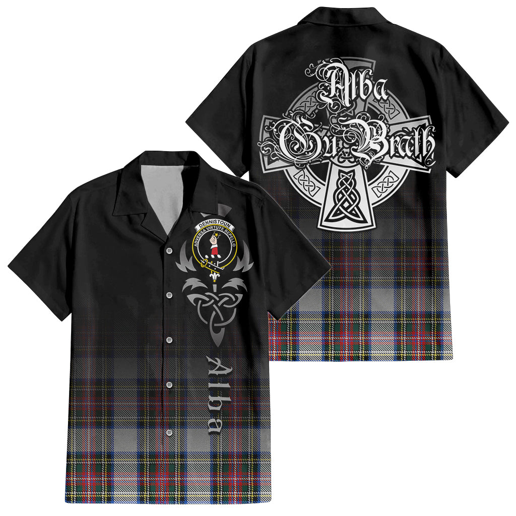 Dennistoun Tartan Hawaiian Shirt Shirt Featuring Alba Gu Brath Family Crest Celtic Inspired Kid - Tartan Vibes Clothing