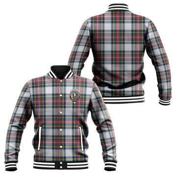 Dennistoun Tartan Baseball Jacket with Family Crest Unisex - Tartan Vibes Clothing