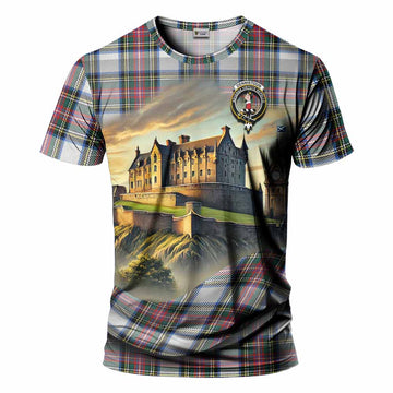 Dennistoun Tartan Family Crest T-Shirt with Scottish Ancient Castle Style Kid's Shirt - Tartan Vibes Clothing