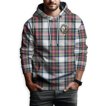Dennistoun Tartan Hoodie with Family Crest Zip Hoodie - Tartan Vibes Clothing