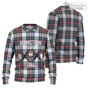 Dennistoun Tartan Ugly Sweater with Family Crest DNA In Me Style Unisex - Tartan Vibes Clothing