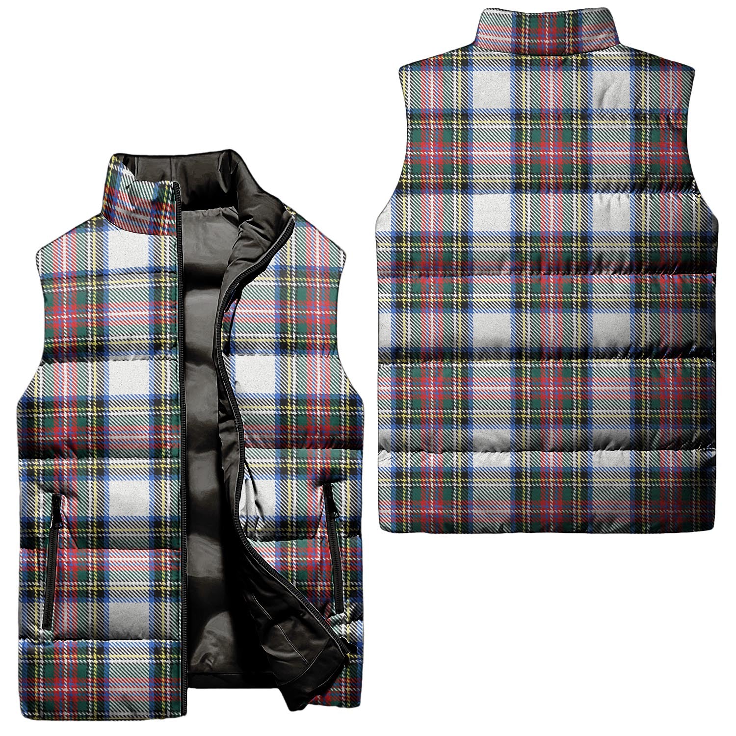 Dennistoun Tartan Sleeveless Puffer Jacket Unisex - Tartan Vibes Clothing