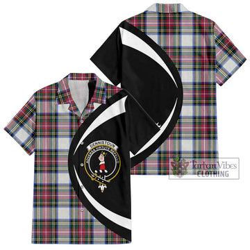 Dennistoun Tartan Hawaiian Shirt with Family Crest Circle Style Kid - Tartan Vibes Clothing