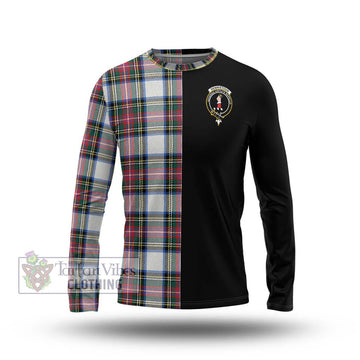 Dennistoun Tartan Long Sleeve T-Shirt with Family Crest and Half Of Me Style Unisex - Tartan Vibes Clothing