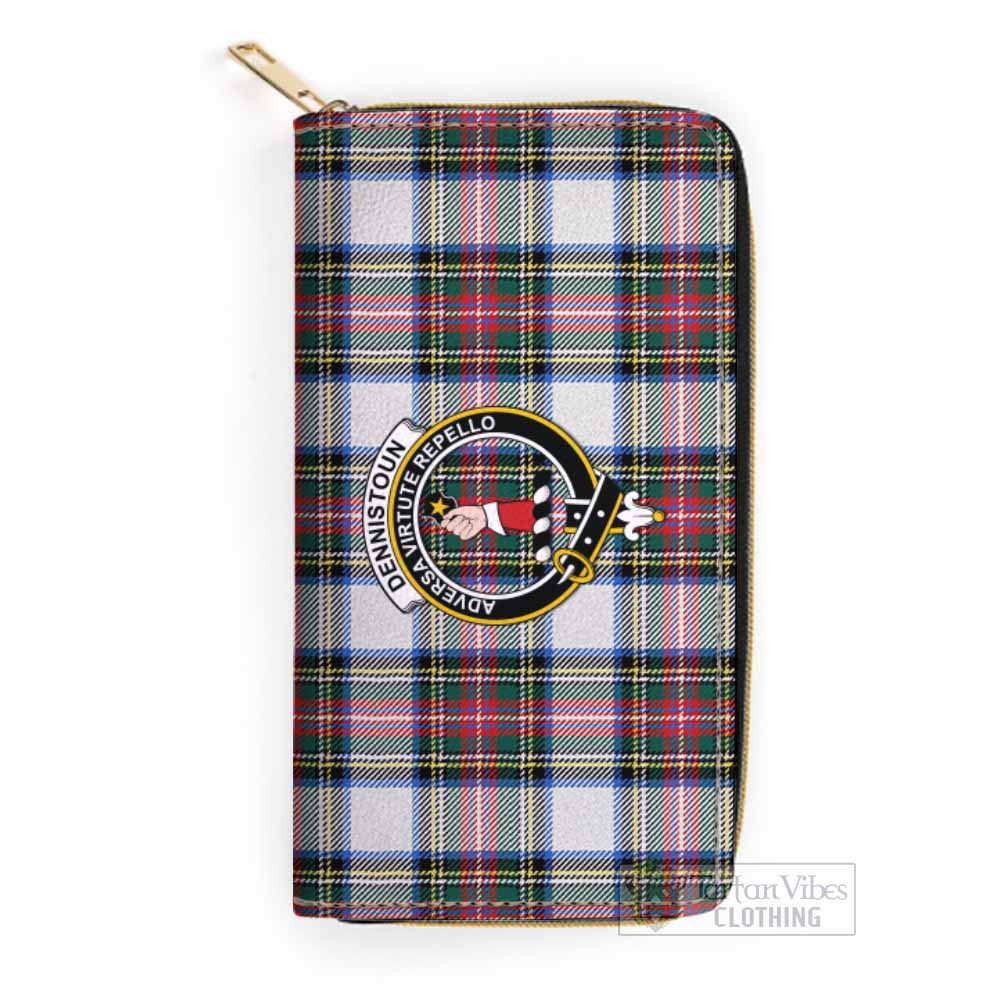 Dennistoun Tartan Women's Leather Wallet with Family Crest One Size 19.7*10.5*3.5 cm - Tartan Vibes Clothing