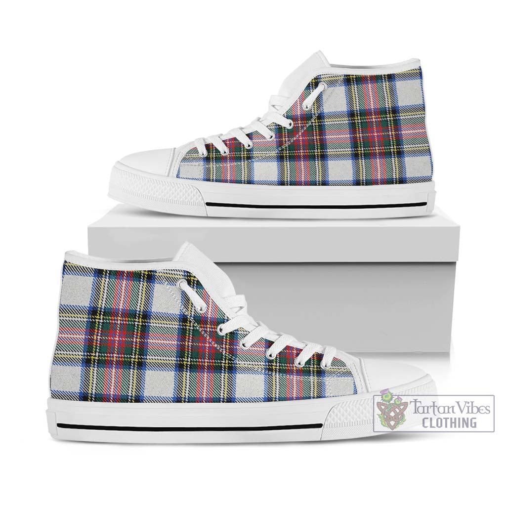 Dennistoun Tartan High Top Shoes Kid High Top - White Sole - Tartan Vibes Clothing