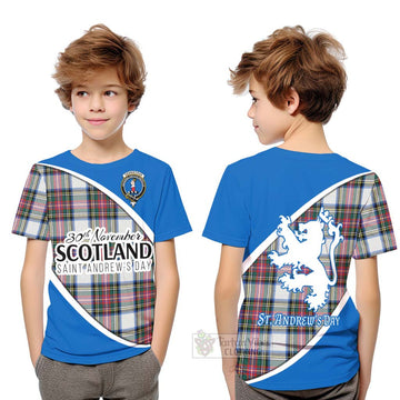 Dennistoun Family Crest Tartan Kid T-Shirt Celebrate Saint Andrew's Day in Style Youth XL Size14 - Tartan Vibes Clothing