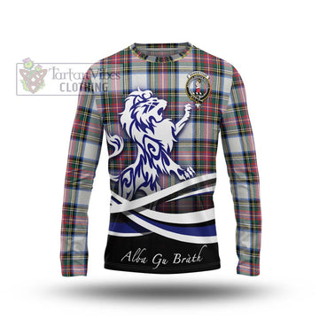Dennistoun Tartan Long Sleeve T-Shirt with Alba Gu Brath Regal Lion Emblem Unisex - Tartan Vibes Clothing