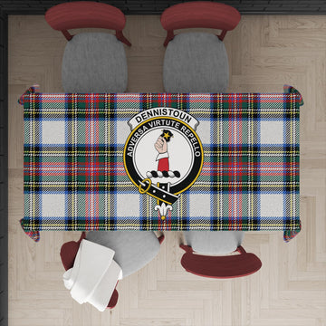Dennistoun Tartan Tablecloth with Family Crest XL 57.1"x70.9"(145x180cm) - Tartan Vibes Clothing