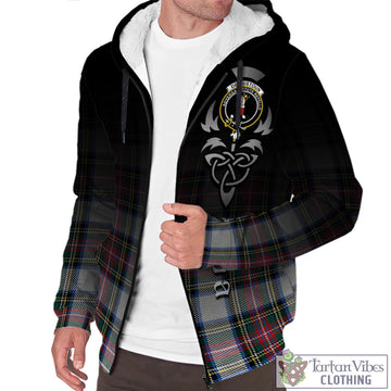 Dennistoun Tartan Sherpa Hoodie Featuring Alba Gu Brath Family Crest Celtic Inspired Unisex - Tartan Vibes Clothing