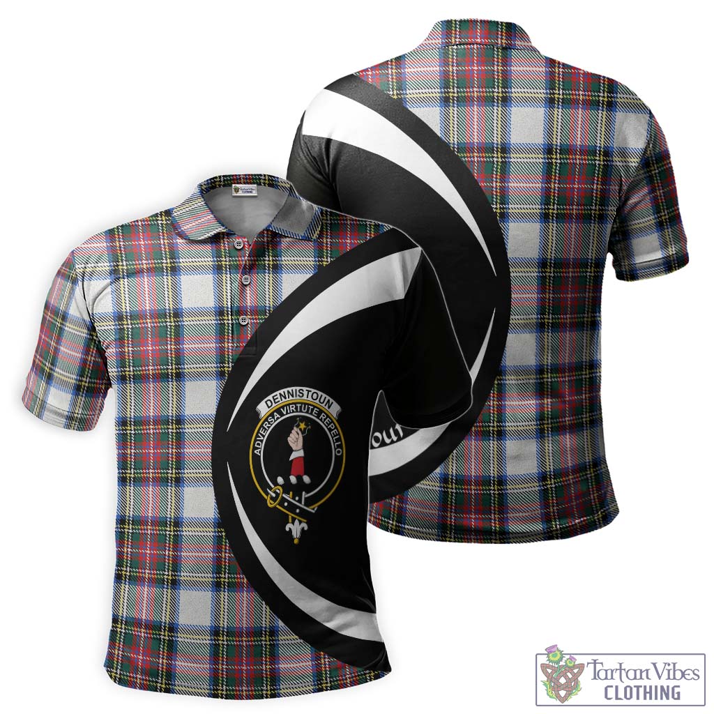 Dennistoun Tartan Men's Polo Shirt with Family Crest Circle Style Kid - Tartan Vibes Clothing