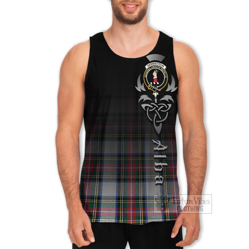 Dennistoun Tartan Men's Tank Top Featuring Alba Gu Brath Family Crest Celtic Inspired Men - Tartan Vibes Clothing