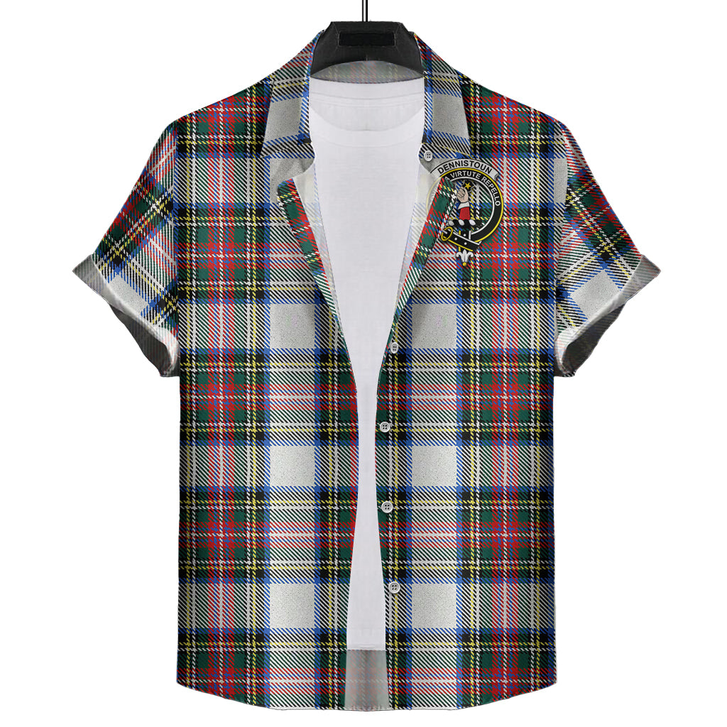 Dennistoun Tartan Hawaiian Shirt with Family Crest Kid - Tartan Vibes Clothing