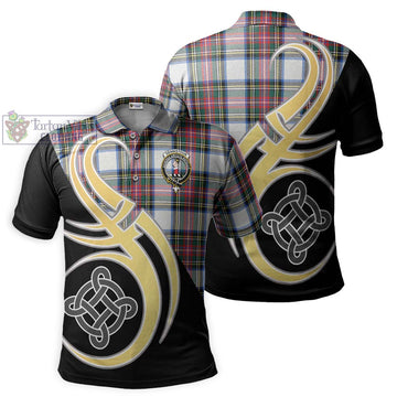 Dennistoun Tartan Polo Shirt with Family Crest and Celtic Symbol Style Kid - Tartan Vibes Clothing