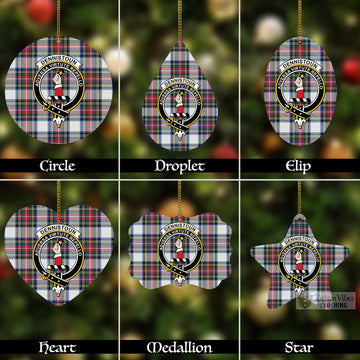 Dennistoun Tartan Christmas Aluminium Ornament with Family Crest Aluminium - Tartan Vibes Clothing