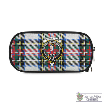 Dennistoun Tartan Pen and Pencil Case with Family Crest One Size 4.13*8.74 inch - Tartan Vibes Clothing