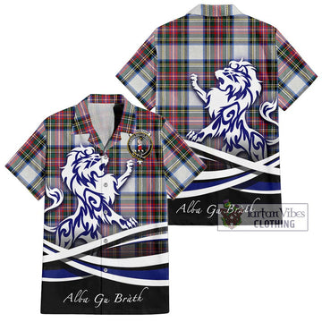 Dennistoun Tartan Hawaiian Shirt with Alba Gu Brath Regal Lion Emblem Kid - Tartan Vibes Clothing
