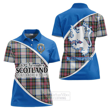 Dennistoun Family Crest Tartan Women's Polo Shirt Celebrate Saint Andrew's Day in Style Women - Tartan Vibes Clothing