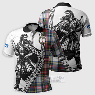 Dennistoun Tartan Clan Crest Polo Shirt with Highlander Warrior Celtic Style Kid - Tartan Vibes Clothing