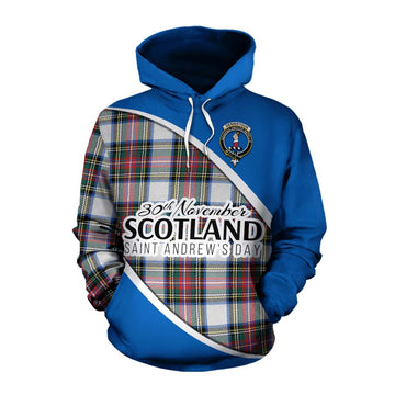 Dennistoun Family Crest Tartan Cotton Hoodie Celebrate Saint Andrew's Day in Style Pullover Hoodie XS - Tartan Vibes Clothing