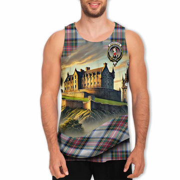Dennistoun Tartan Family Crest Men's Tank Top with Scottish Ancient Castle Style Men - Tartan Vibes Clothing