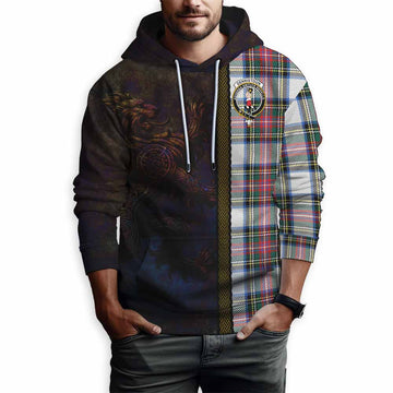 Dennistoun Tartan Family Crest Hoodie Alba Gu Brath Be Brave Lion Ancient Style Pullover Hoodie - Tartan Vibes Clothing