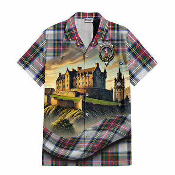 Dennistoun Tartan Family Crest Hawaiian Shirt with Scottish Ancient Castle Style Kid - Tartan Vibes Clothing