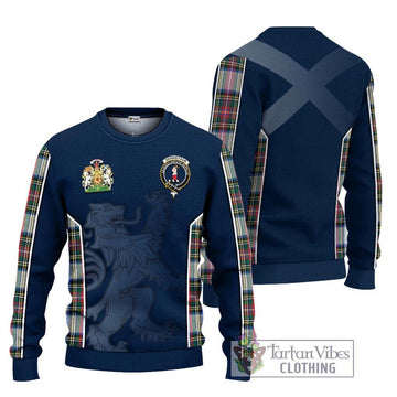 Dennistoun Tartan Ugly Sweater with Family Crest and Lion Rampant Vibes Sport Style Unisex - Tartan Vibes Clothing