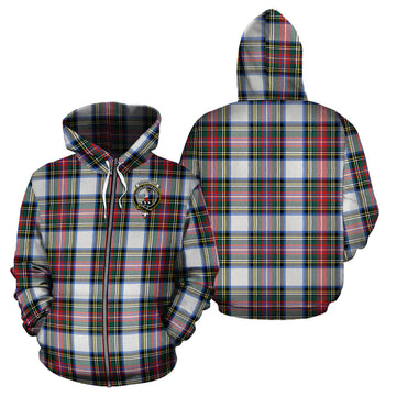 Dennistoun Tartan Hoodie with Family Crest - Tartan Vibes Clothing