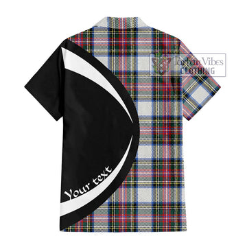Dennistoun Tartan Hawaiian Shirt with Family Crest Circle Style - Tartan Vibes Clothing