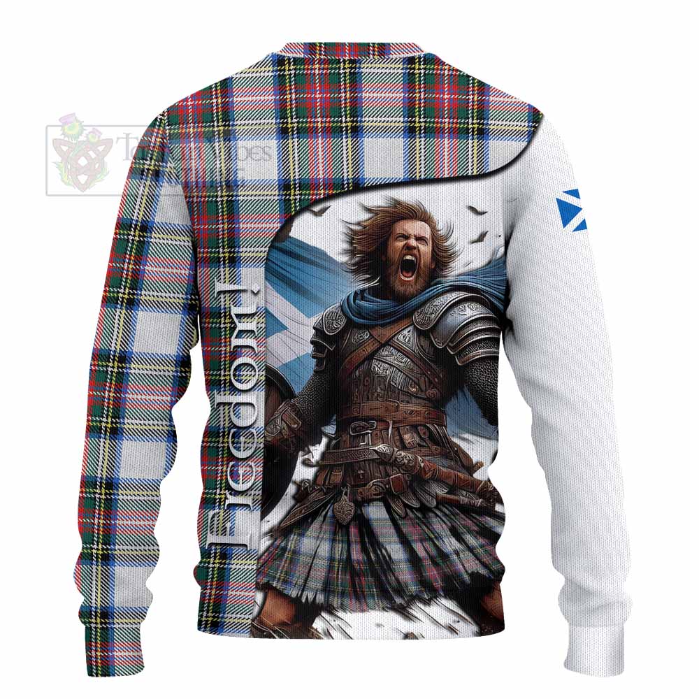 Dennistoun Crest Tartan Knitted Sweater Inspired by the Freedom of Scottish Warrior - Tartan Vibes Clothing