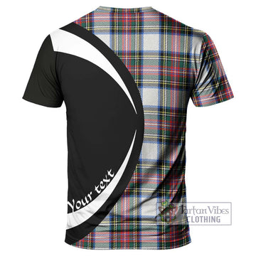 Dennistoun Tartan T-Shirt with Family Crest Circle Style - Tartan Vibes Clothing