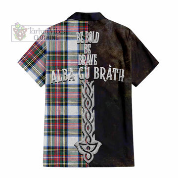 Dennistoun Tartan Family Crest Hawaiian Shirt Alba Gu Brath Be Brave Lion Ancient Style - Tartan Vibes Clothing