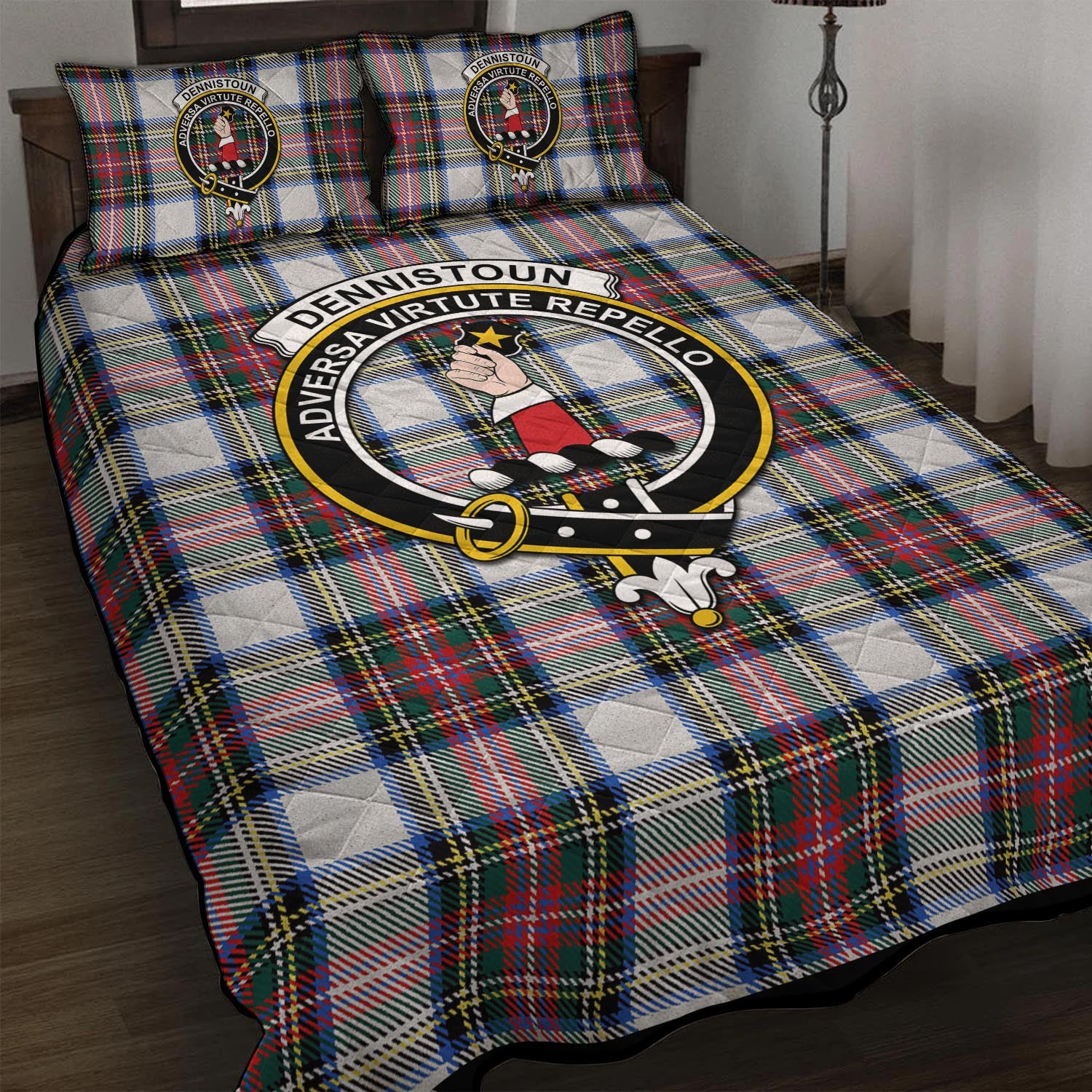 Don Tartan Crest Quilt Bed Set