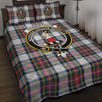 Dennistoun Tartan Quilt Bed Set with Family Crest - Tartan Vibes Clothing