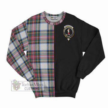 Dennistoun Tartan Sweatshirt with Family Crest and Half Of Me Style - Tartan Vibes Clothing
