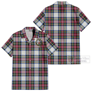 Dennistoun Tartan Cotton Hawaiian Shirt with Family Crest - Tartan Vibes Clothing