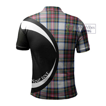 Dennistoun Tartan Men's Polo Shirt with Family Crest Circle Style - Tartan Vibes Clothing