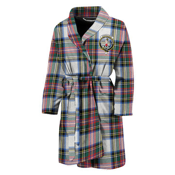 Dennistoun Tartan Bathrobe with Family Crest Unisex M - Tartan Vibes Clothing