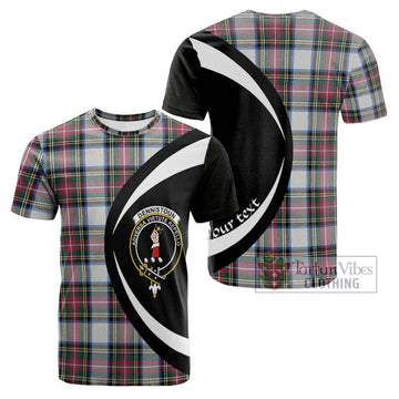 Dennistoun Tartan Cotton T-shirt with Family Crest Circle Style Kid's Shirt - Tartan Vibes Clothing