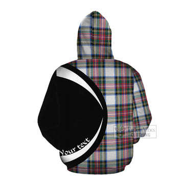 Dennistoun Tartan Cotton Hoodie with Family Crest Circle Style Pullover Hoodie - Tartan Vibes Clothing