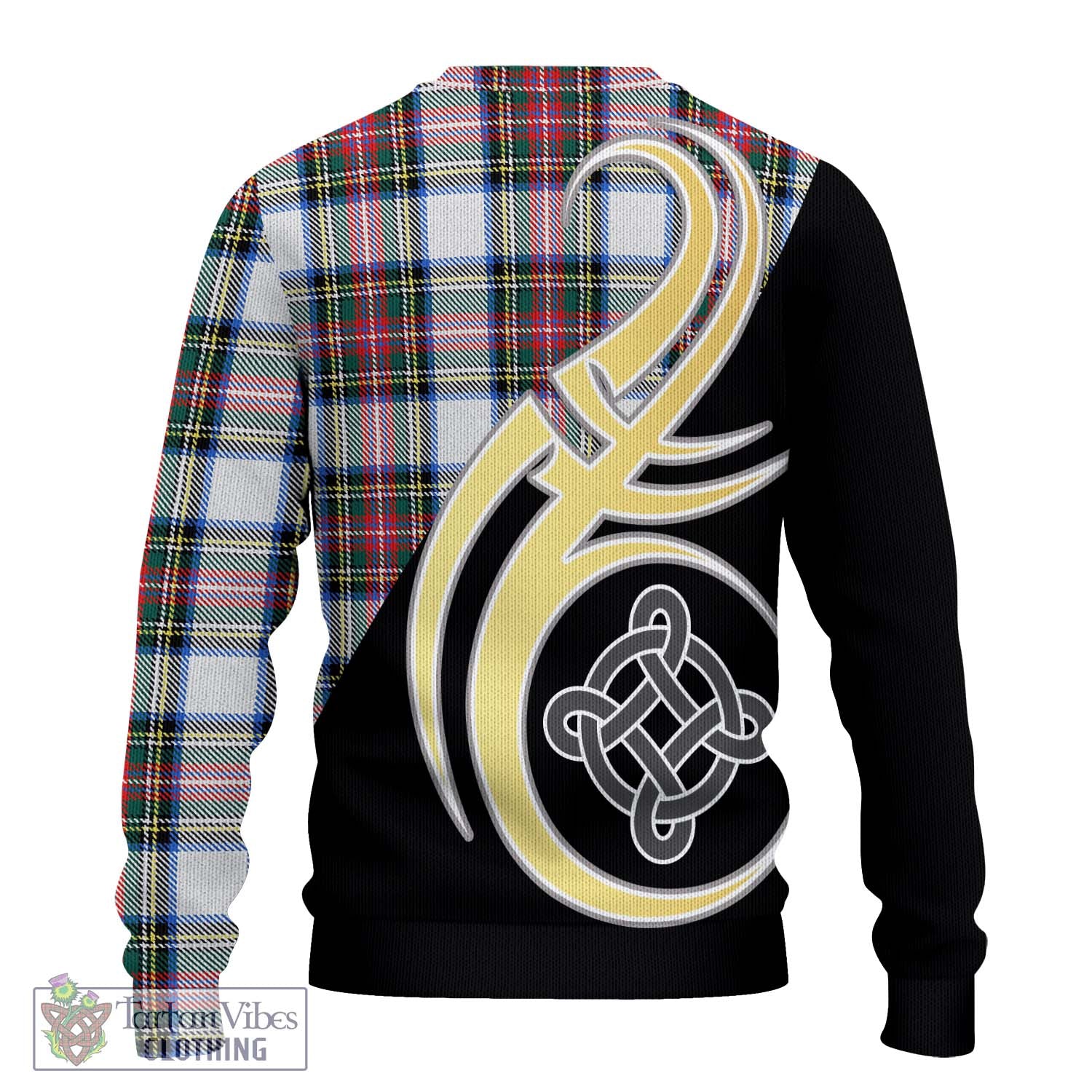 Dennistoun Tartan Ugly Sweater with Family Crest and Celtic Symbol Style - Tartan Vibes Clothing