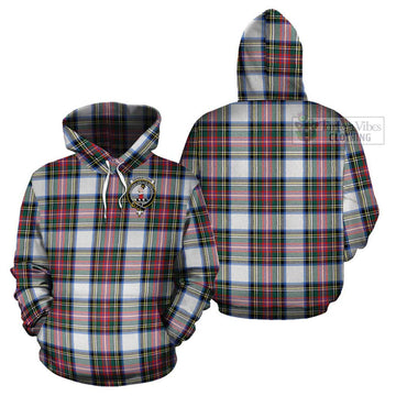 Dennistoun Tartan Cotton Hoodie with Family Crest - Tartan Vibes Clothing
