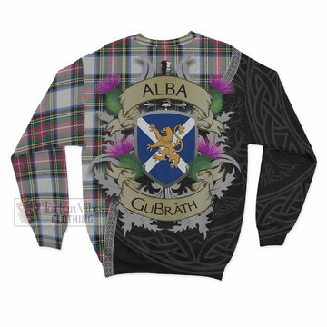 Dennistoun Tartan Family Crest Sweatshirt Lion Rampant Royal Thistle Shield Celtic Inspired - Tartan Vibes Clothing