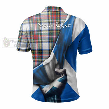 Dennistoun Tartan Polo Shirt with Family Crest Scotland Patriotic Style - Tartan Vibes Clothing