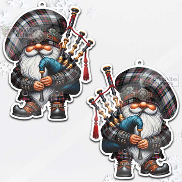 Tartan Vibes Clothing Dennistoun Tartan Badpiper Gnome Christmas Ornament