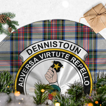 Dennistoun Tartan Christmas Tree Skirt with Family Crest - Tartan Vibes Clothing