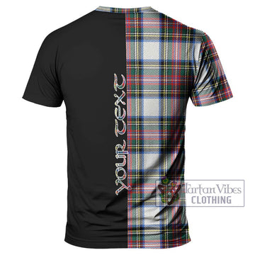 Dennistoun Tartan T-Shirt with Family Crest and Half Of Me Style - Tartan Vibes Clothing