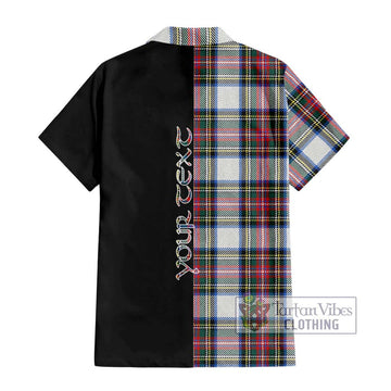 Dennistoun Tartan Hawaiian Shirt with Family Crest and Half Of Me Style - Tartan Vibes Clothing